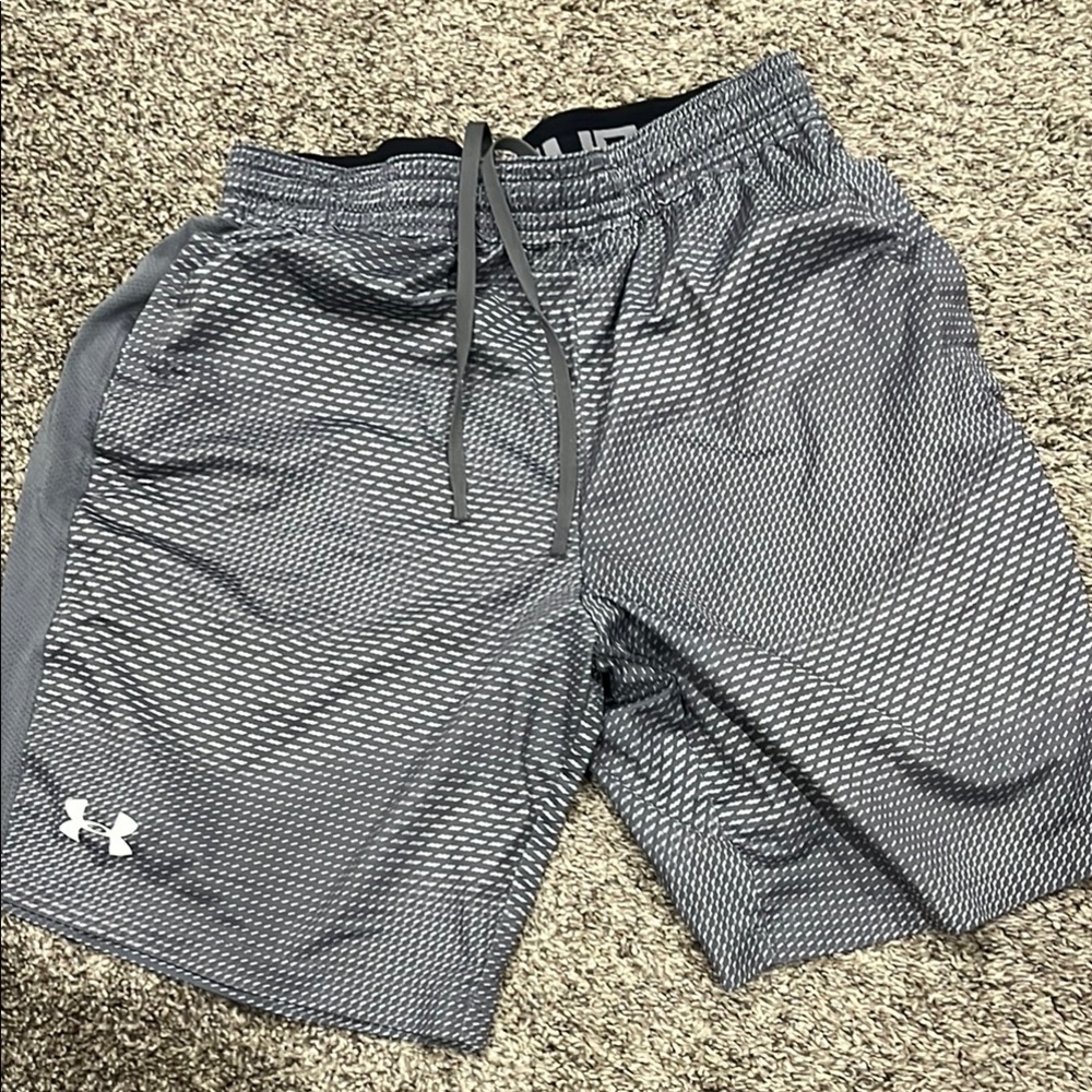 Under Armour Gray Athletic Shorts with Elastic Waistband